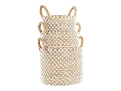 La Cesta de Macramé con Costura Cruzada - L