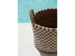 La Cesta de Macramé con Costura Cruzada - L