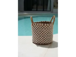 La Cesta de Macramé con Costura Cruzada - L