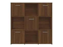 Lacey Estantería madera contrachapada roble marrón 90x30x90 cm