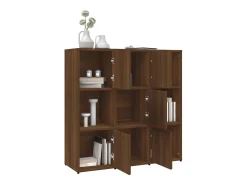 Lacey Estantería madera contrachapada roble marrón 90x30x90 cm