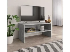 Lackland AFB Mueble de TV madera contrachapada gris hormigón 80x40x40 cm