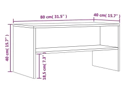 Lackland AFB Mueble de TV madera de ingeniería gris Sonoma 80x40x40 cm