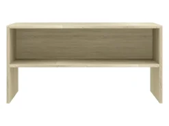 Lackland AFB Mueble de TV madera contrachapada roble Sonoma 80x40x40cm