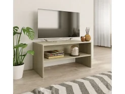Lackland AFB Mueble de TV madera contrachapada roble Sonoma 80x40x40cm