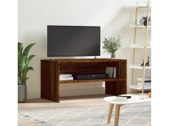 Lackland AFB Mueble de TV madera de ingeniería marrón roble 80x40x40 cm