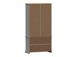 Larindor Librería VIGO madera maciza de pino gris 85x35x170 cm