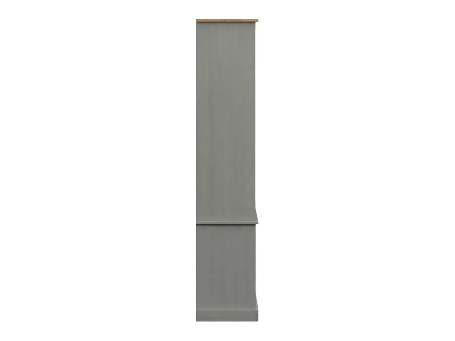 Larindor Librería VIGO madera maciza de pino gris 85x35x170 cm