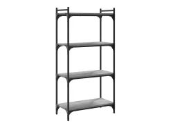 Lars Librería 4 estantes madera ingeniería gris Sonoma 60x30x120 cm