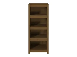 Laurens Estantería madera maciza de pino marrón miel 50 x 35 x 125,5 cm