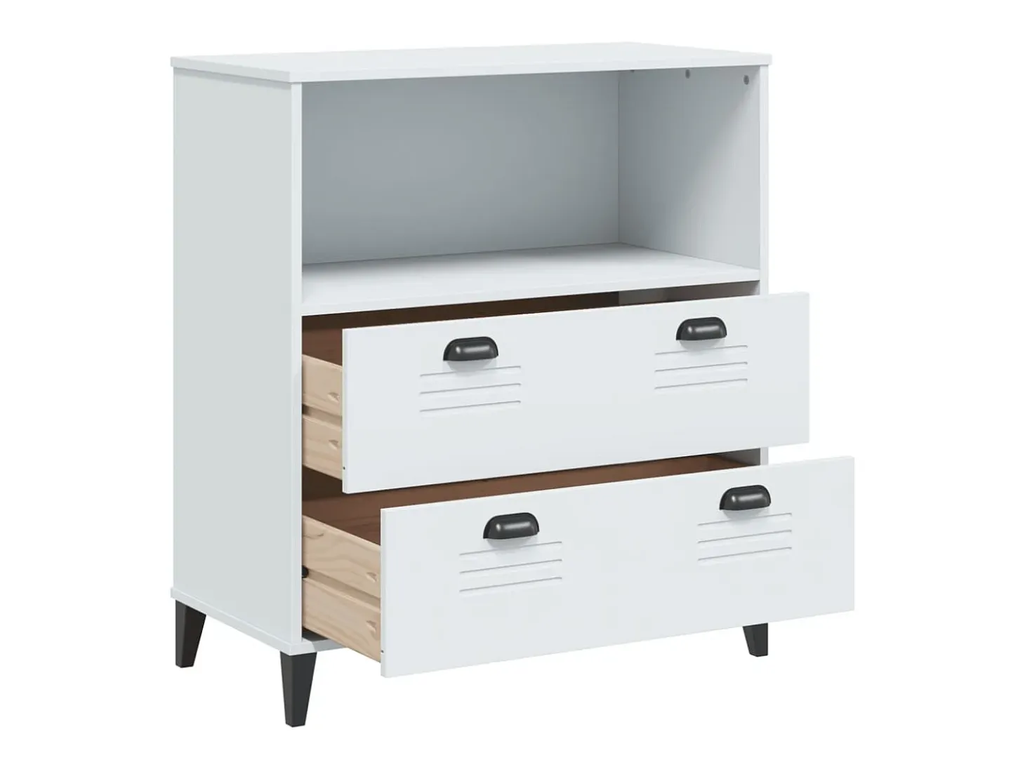 Lene Librería VIKEN madera de ingeniería blanco 80x40x90 cm