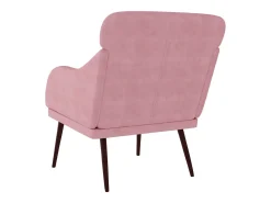 Leon Scott Sillón de terciopelo rosa 63x76x80 cm