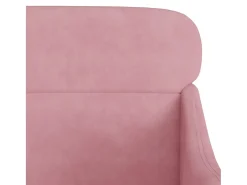 Leon Scott Sillón de terciopelo rosa 63x76x80 cm