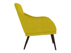 Leon Scott Sillón de terciopelo amarillo 63x76x80 cm