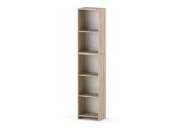 Librería - Estantería multifunción Roble Sonoma 5 niveles 40X30x189cm - Para libros, juguetes y accesorios de oficina