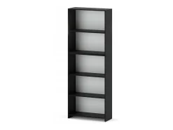 Librería - Estantería multifunción Negra 5 niveles 70X30x189cm - Para libros, juguetes y accesorios de oficina