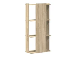 Librería 3 estantes madera ingeniería roble sonoma 60x30x120 cm