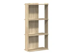 Librería 3 estantes madera ingeniería roble sonoma 60x30x120 cm