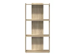 Librería 3 estantes madera ingeniería roble sonoma 60x30x120 cm