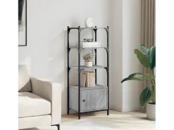 Librería 3 estantes madera ingeniería gris Sonoma 41x30x109,5cm
