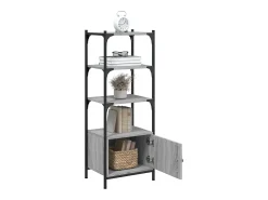 Librería 3 estantes madera ingeniería gris Sonoma 41x30x109,5cm