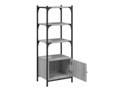 Librería 3 estantes madera ingeniería gris Sonoma 41x30x109,5cm