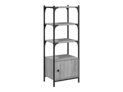 Librería 3 estantes madera ingeniería gris Sonoma 41x30x109,5cm
