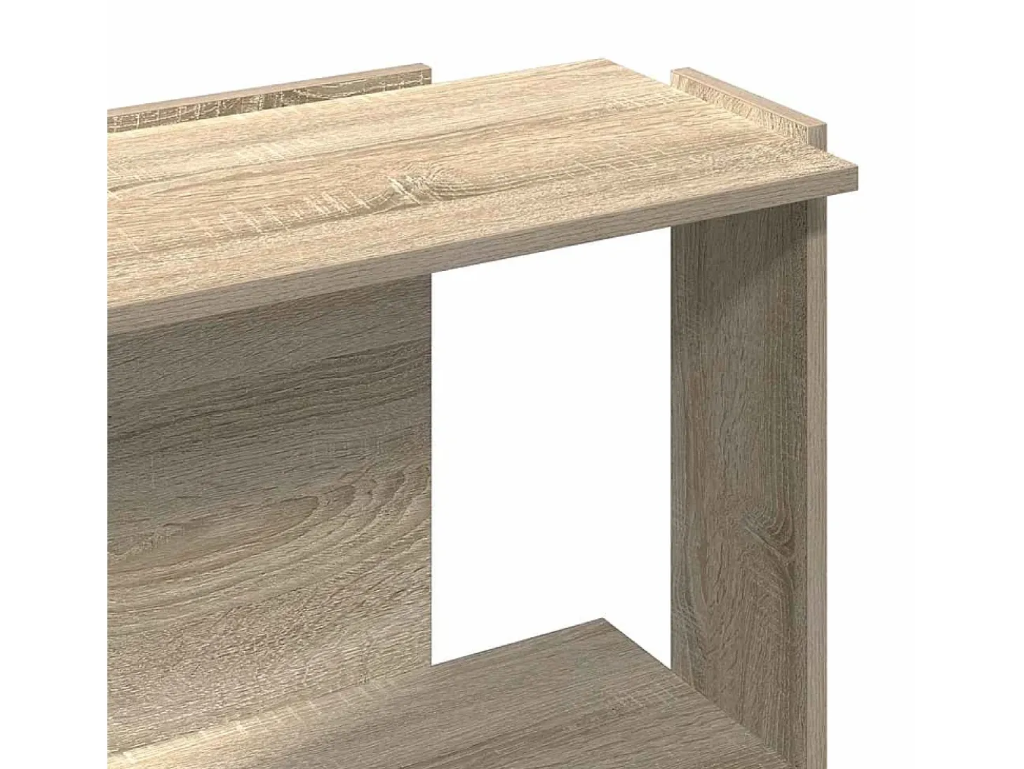 Librería 3 estantes madera ingeniería roble sonoma 60x30x80 cm