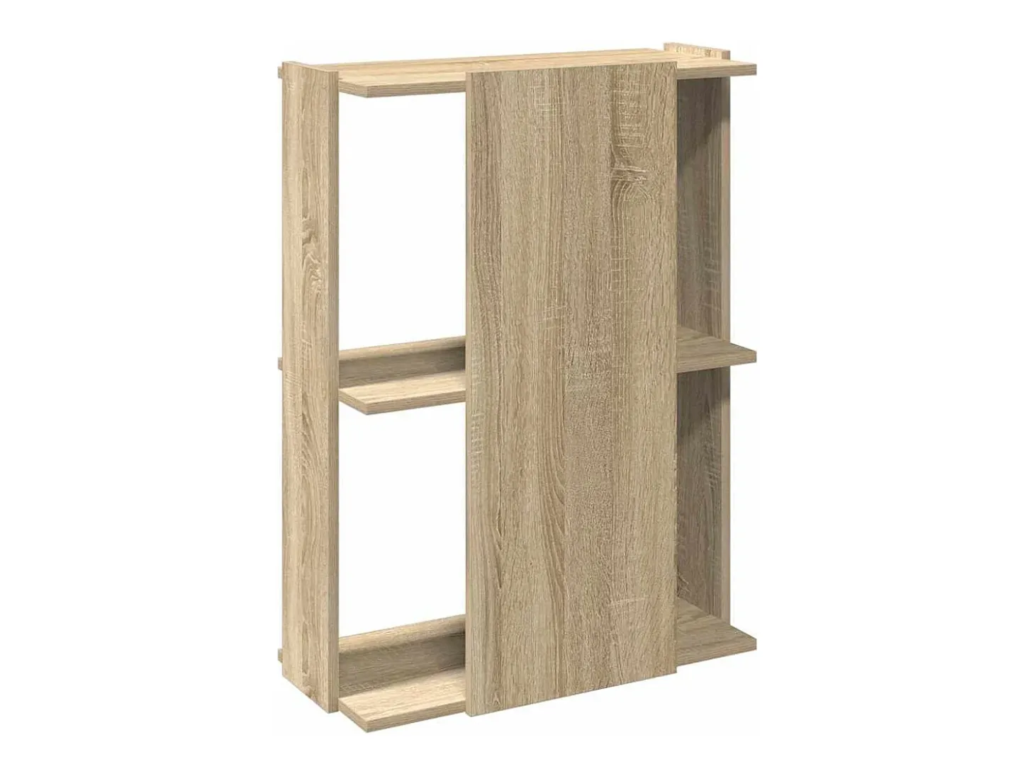 Librería 3 estantes madera ingeniería roble sonoma 60x30x80 cm