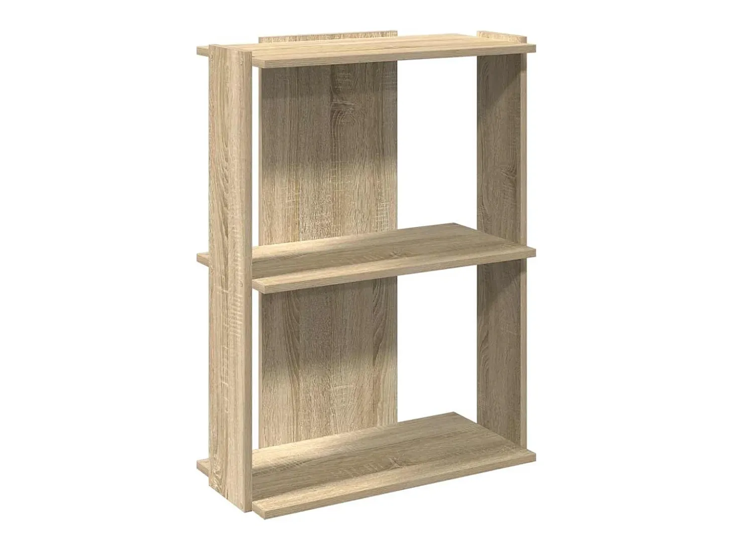 Librería 3 estantes madera ingeniería roble sonoma 60x30x80 cm