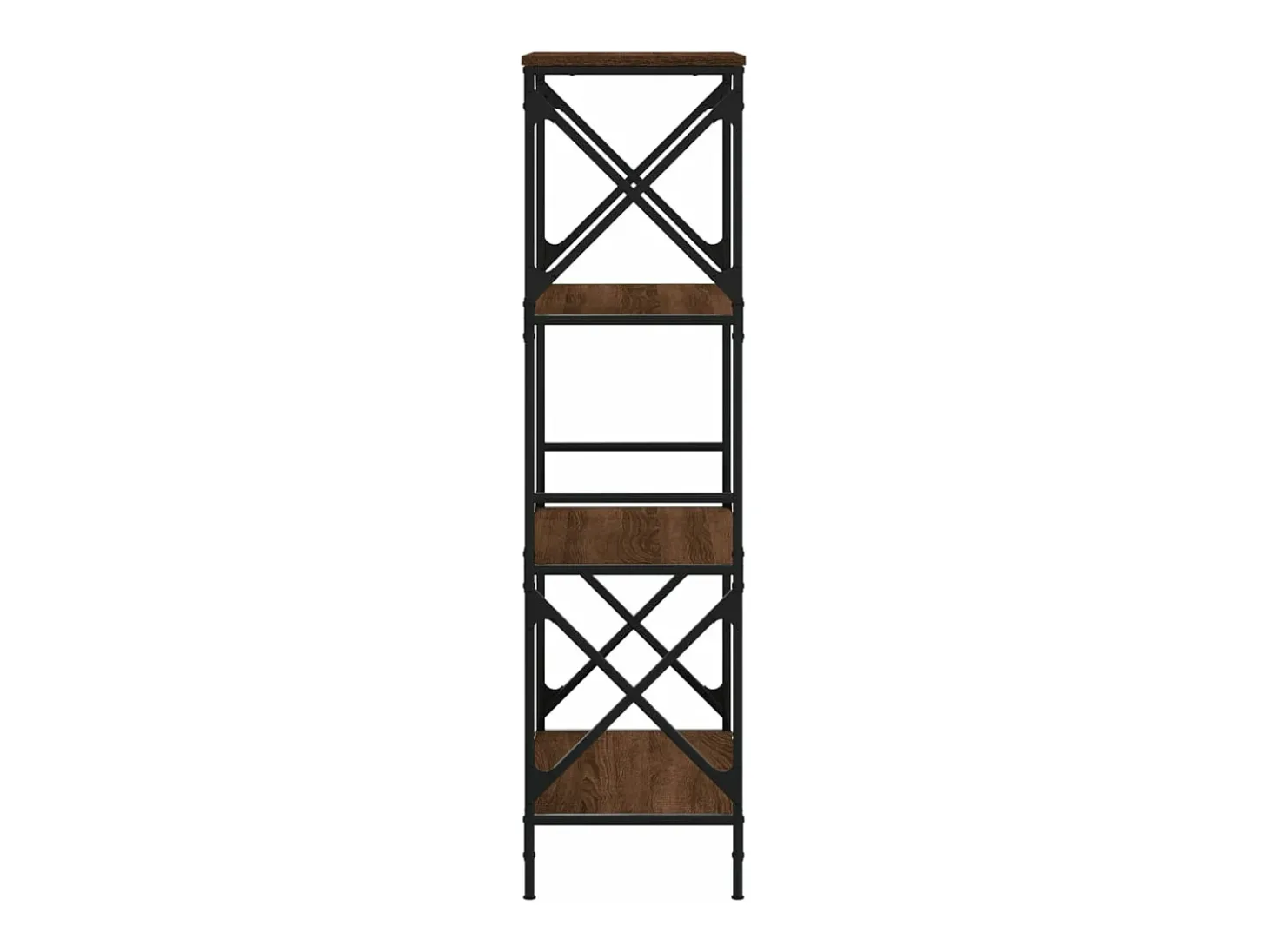 Librería 4 estantes madera ingeniería roble marrón 59x35x132cm