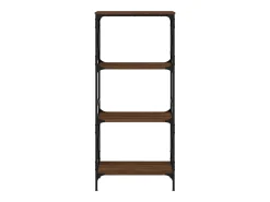 Librería 4 estantes madera ingeniería roble marrón 59x35x132cm