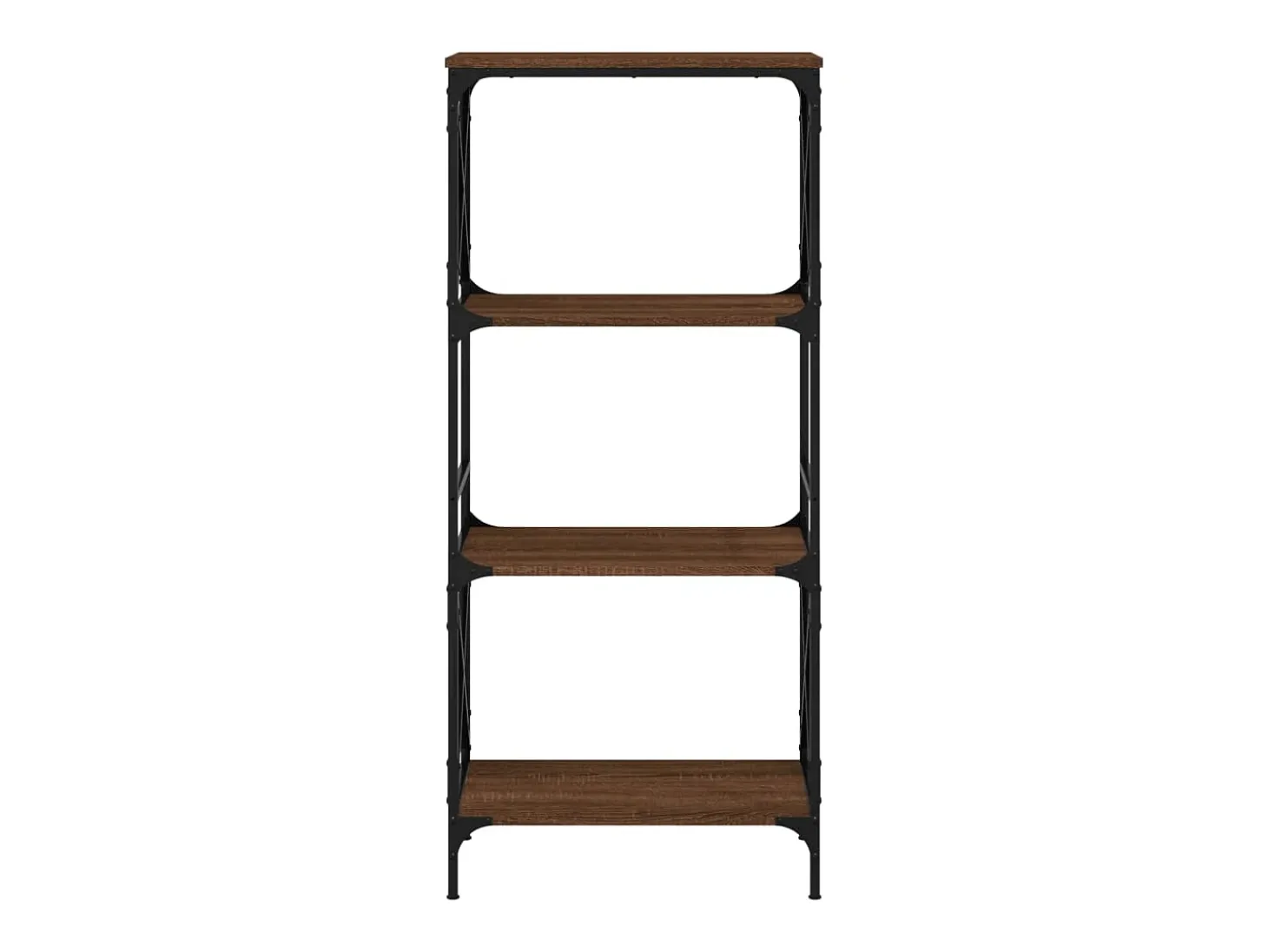 Librería 4 estantes madera ingeniería roble marrón 59x35x132cm