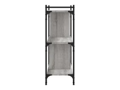 Librería 3 estantes madera ingeniería gris Sonoma 76x32x88 cm