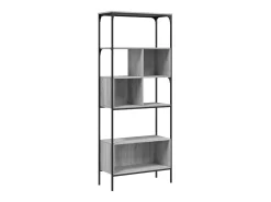 Librería 5 estantes madera ingeniería gris Sonoma 76x33x188,5cm