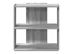 Librería 3 estantes madera ingeniería gris Sonoma 60x30x60 cm