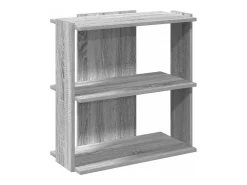 Librería 3 estantes madera ingeniería gris Sonoma 60x30x60 cm