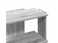 Librería 3 estantes madera ingeniería gris Sonoma 60x30x60 cm
