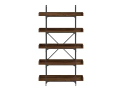Librería 5 estantes madera ingeniería marrón 100x33x180,5 cm