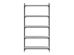 Librería 5 estantes madera ingeniería gris Sonoma 80x30x154 cm