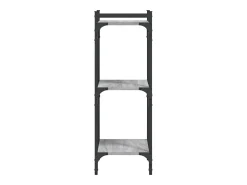 Librería 3 estantes madera ingeniería gris Sonoma 40x30x86 cm
