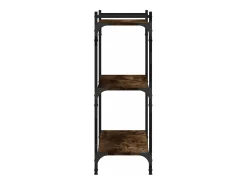 Librería 3 estantes madera ingeniería roble ahumado 80x30x86 cm