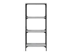 Librería 4 estantes madera ingeniería gris Sonoma 59x35x132 cm