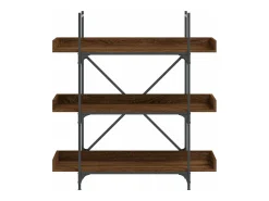 Librería 3 estantes madera ingeniería marrón 100x33x108,5 cm