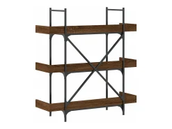 Librería 3 estantes madera ingeniería marrón 100x33x108,5 cm