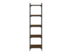 Librería 5 estantes madera ingeniería roble marrón 40x30x154 cm