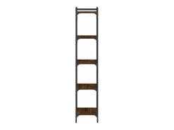 Librería 5 estantes madera ingeniería roble marrón 40x30x154 cm