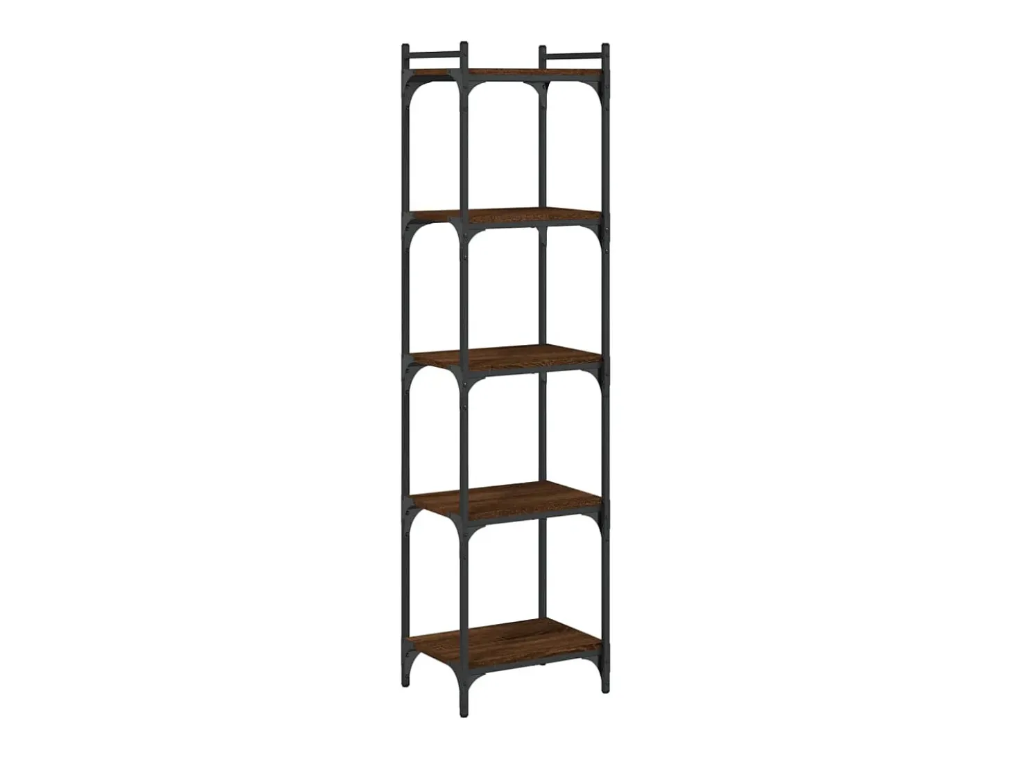 Librería 5 estantes madera ingeniería roble marrón 40x30x154 cm