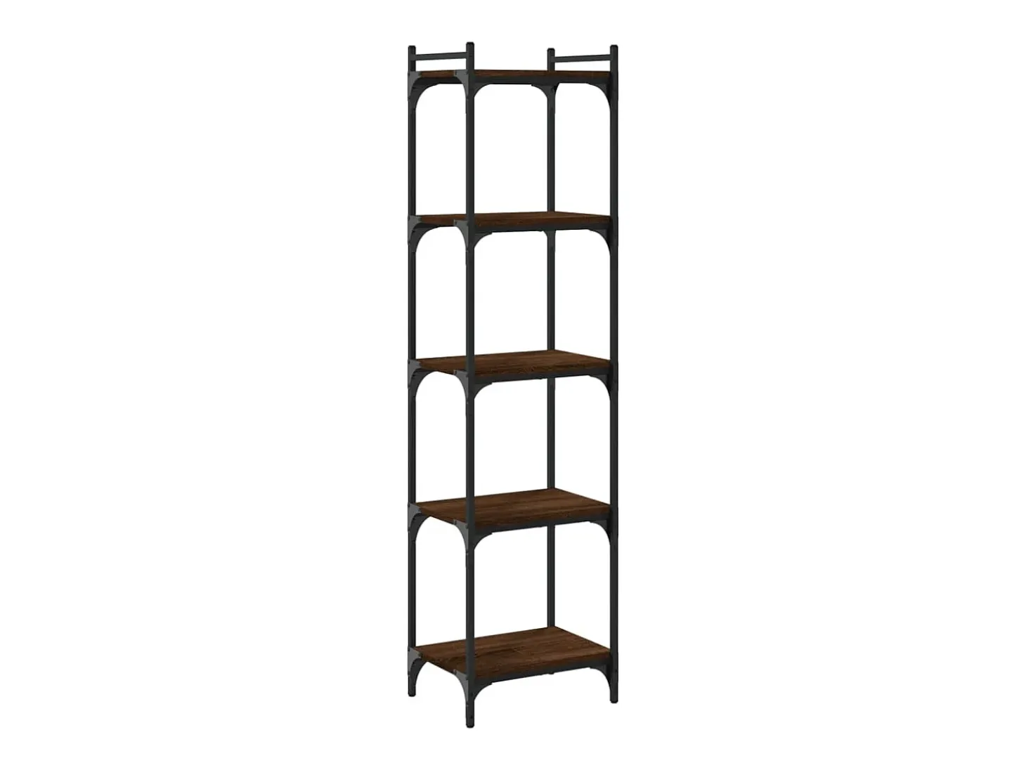 Librería 5 estantes madera ingeniería roble marrón 40x30x154 cm