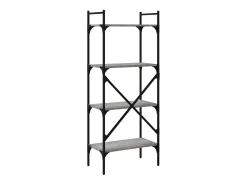 Librería 4 estantes madera gris Sonoma 56x31,5x138,5 cm